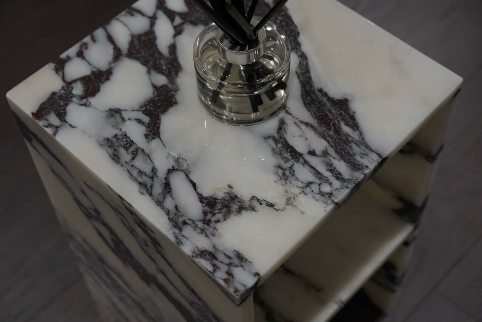 Calacatta Viola Marble Bed Side Table 2