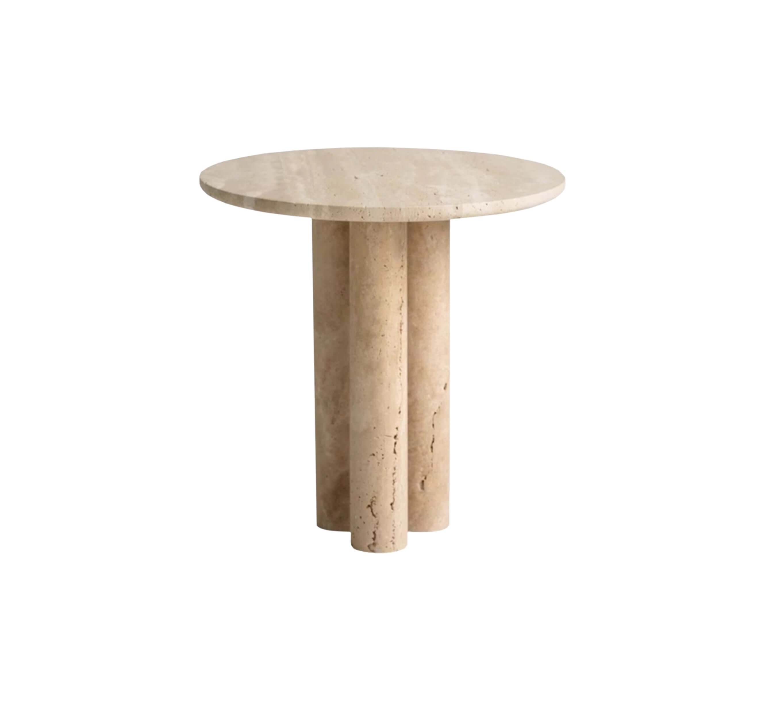 Travertine Side Table