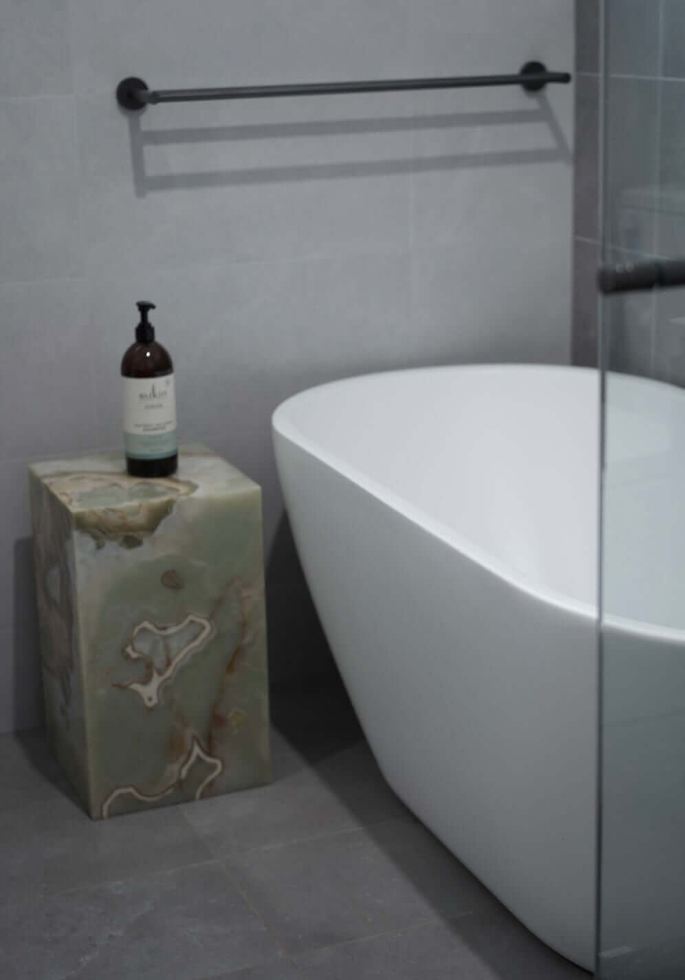 Green Marble Plinth Bathroom