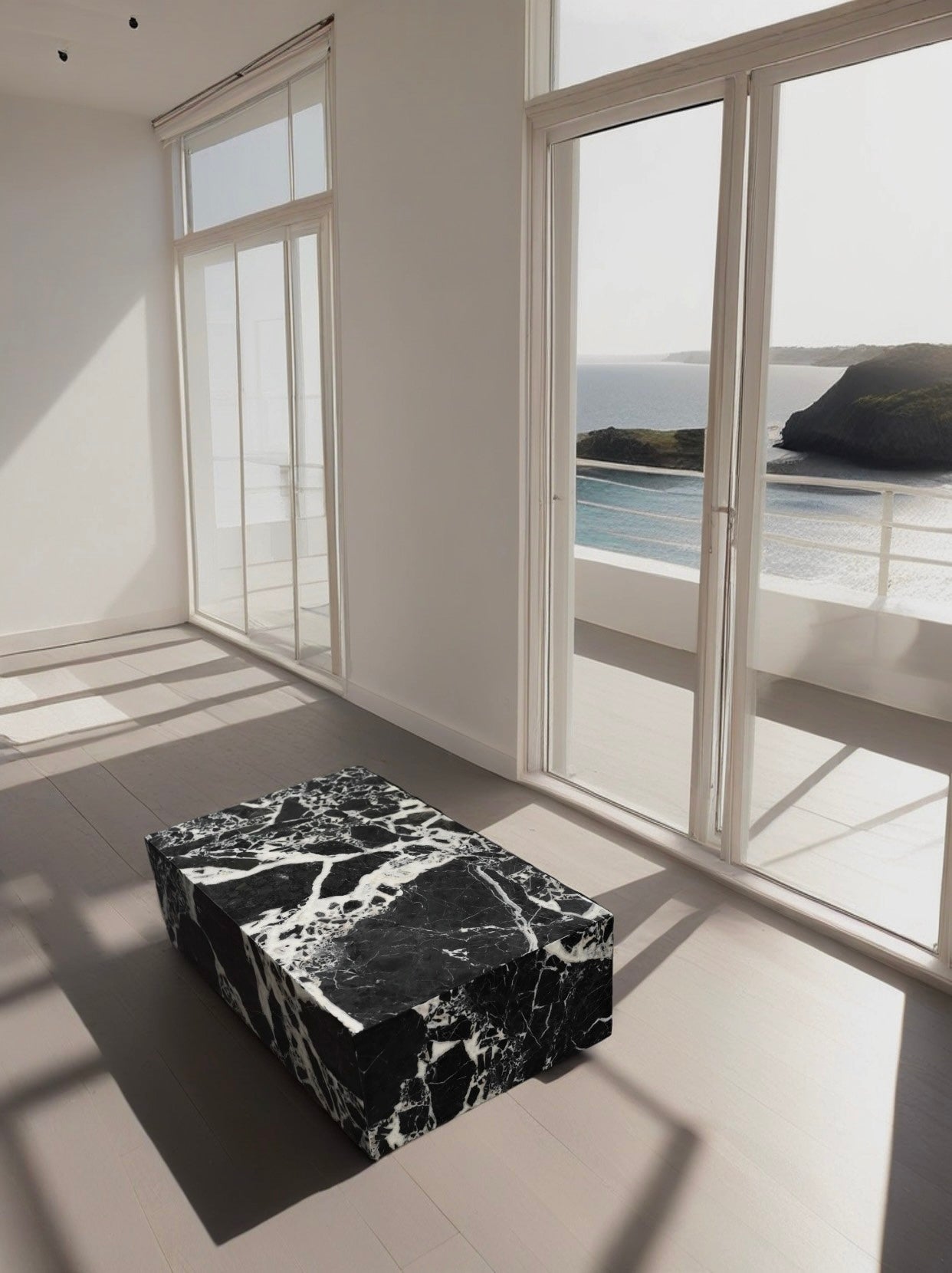 Black Marble Block Living Room