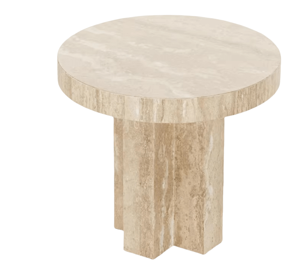 Travertine Side Table KozyNest