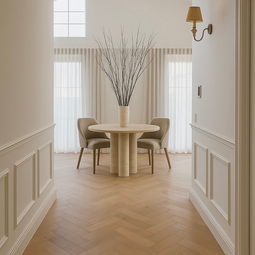 Travertine dining table — natural stone dining table price guide Australia