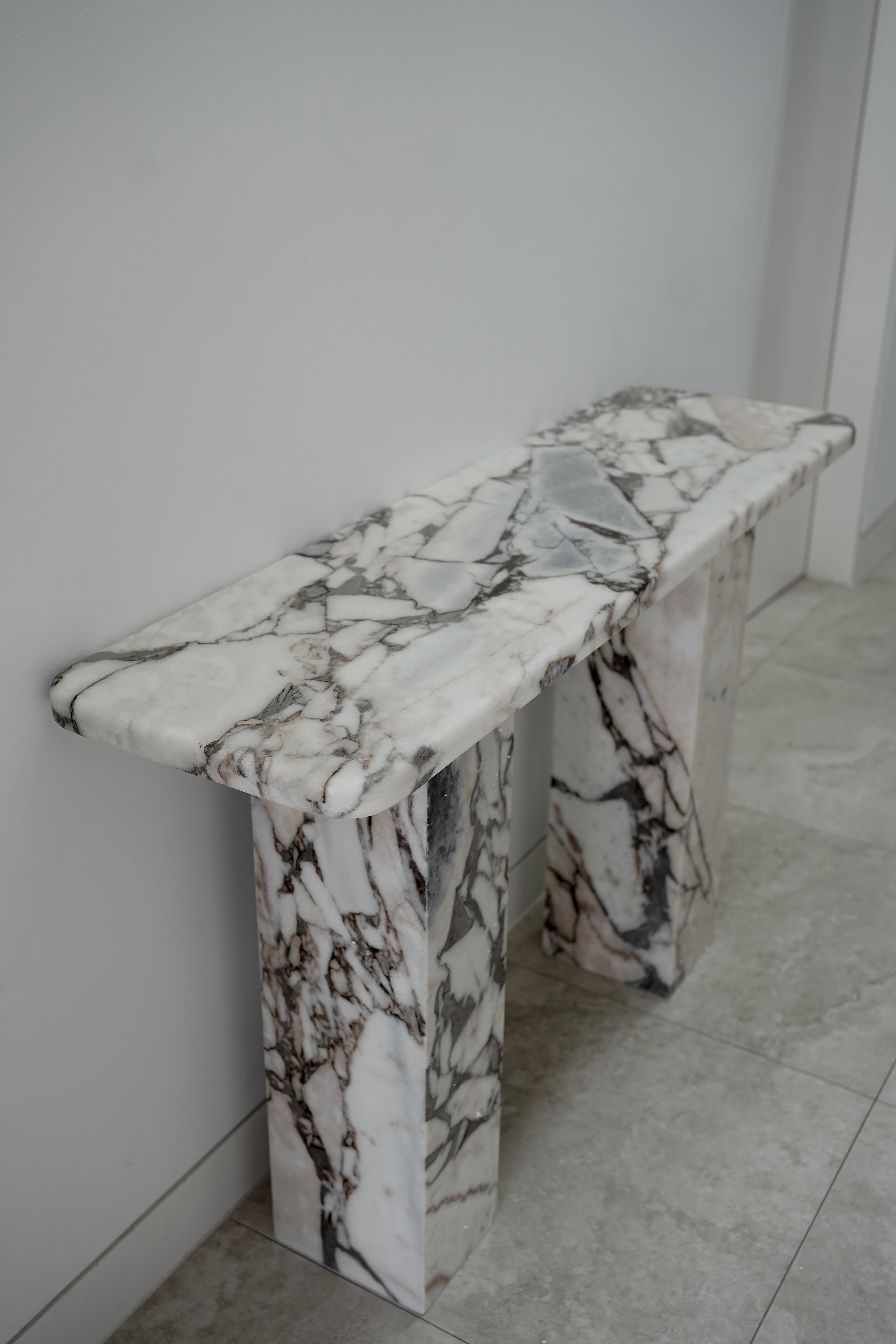 White Marble Console Tables