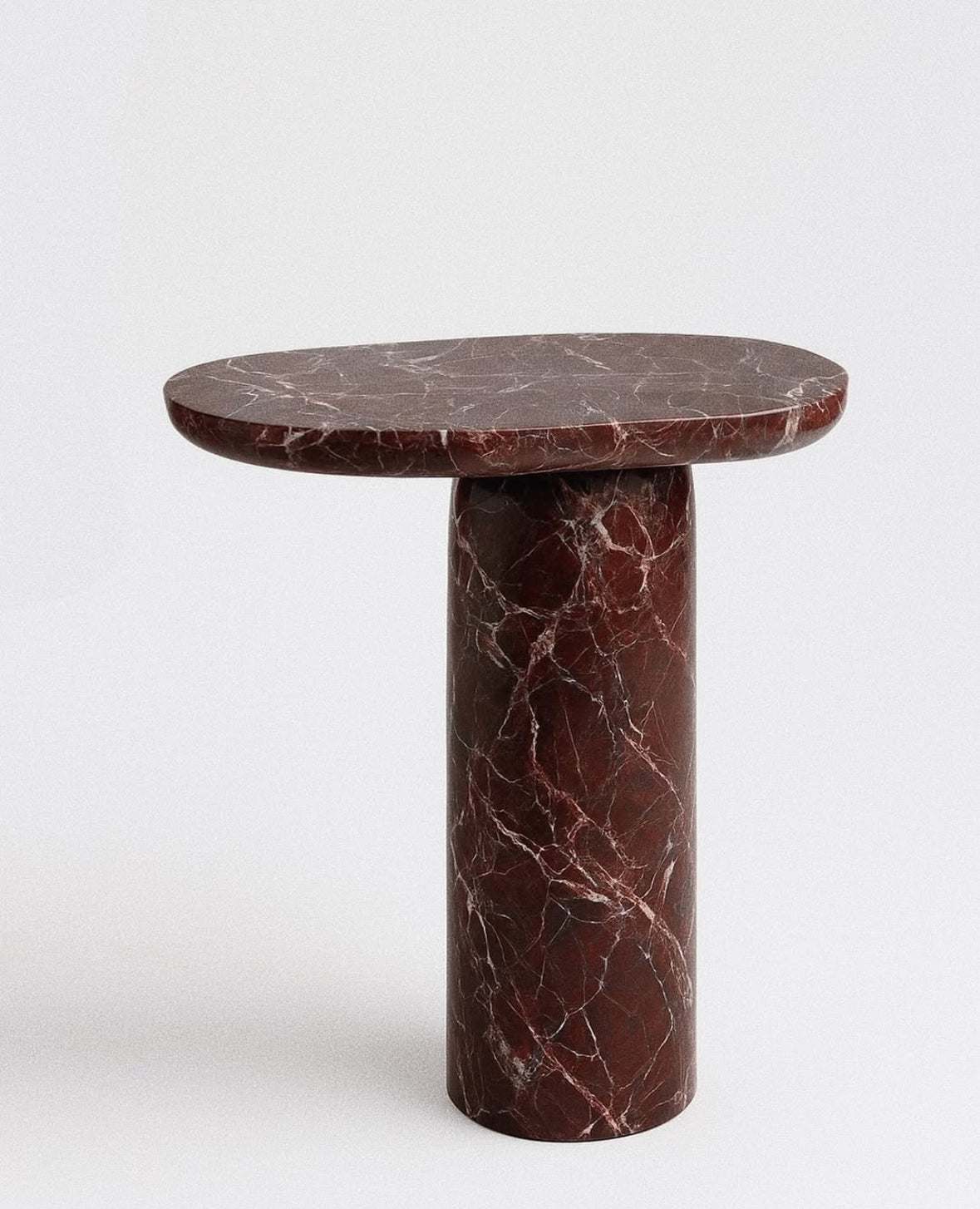 Red Marble Side Tables