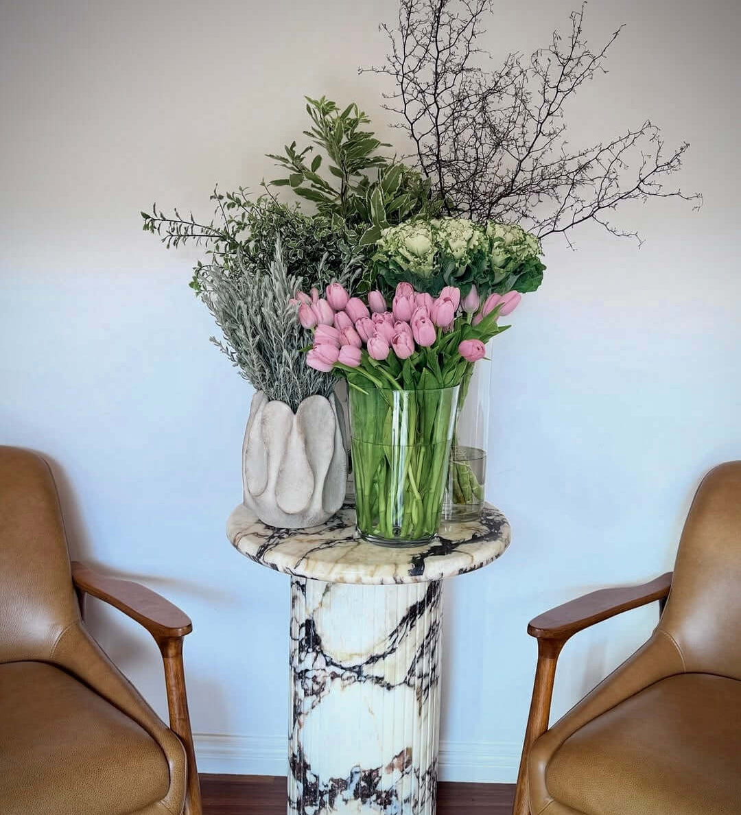 Calacatta Viola Marble Side Table
