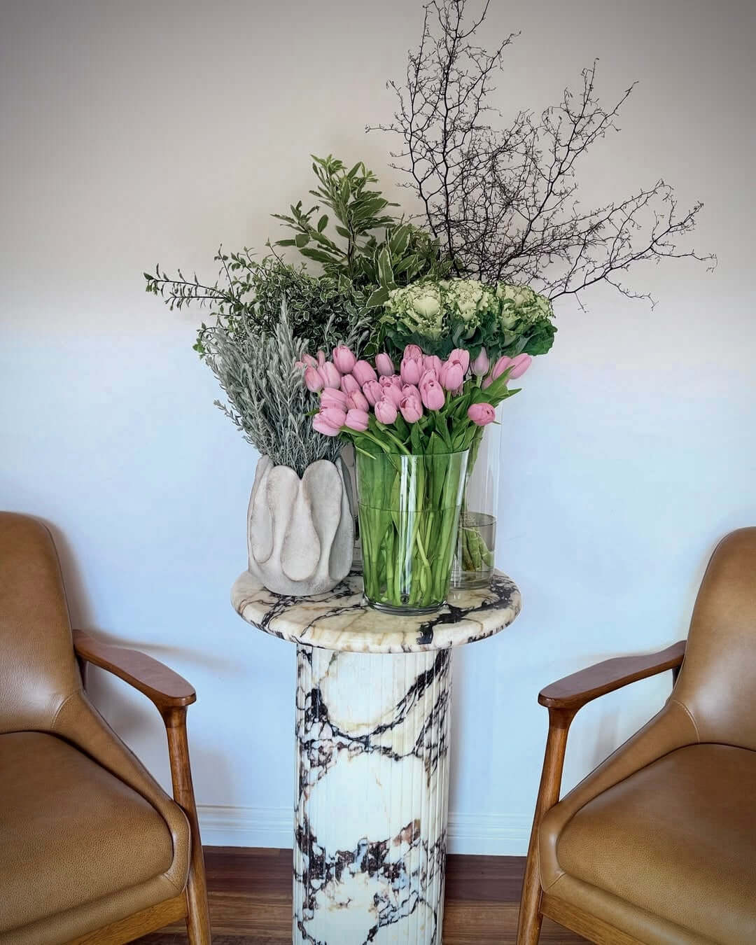Calacatta Viola Marble Side Table