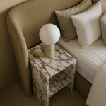 White Marble Bed Side Table