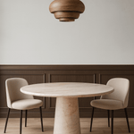 Round Pink Marble Dining Table