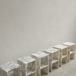 White Marble Bed Side Table Multiple