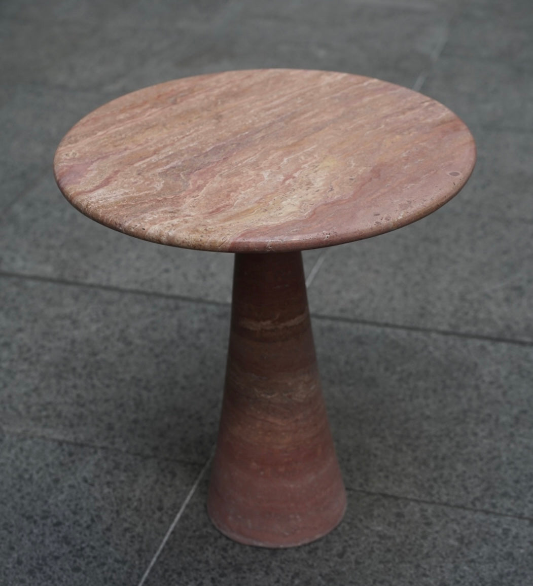 Travertine Side Table