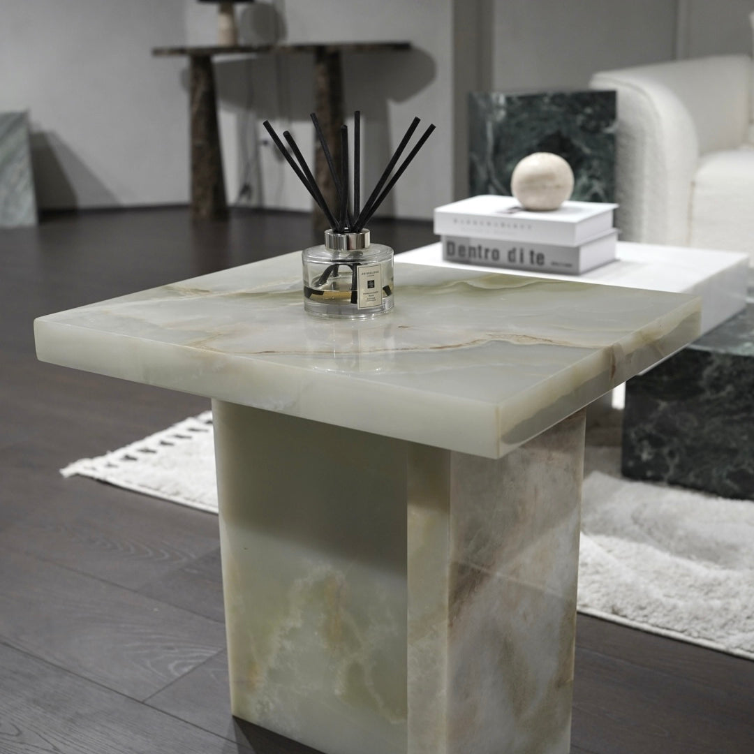 Sage Green Onyx Side table
