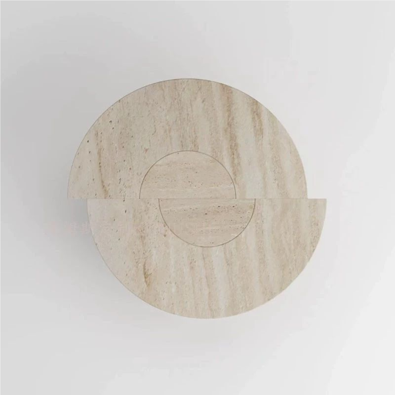 Beautiful Travertine Coffee Table Top View