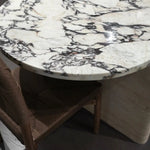 Calacatta Viola Marble Oval Dining Table