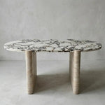 Calacatta Viola Marble Oval Dining Table