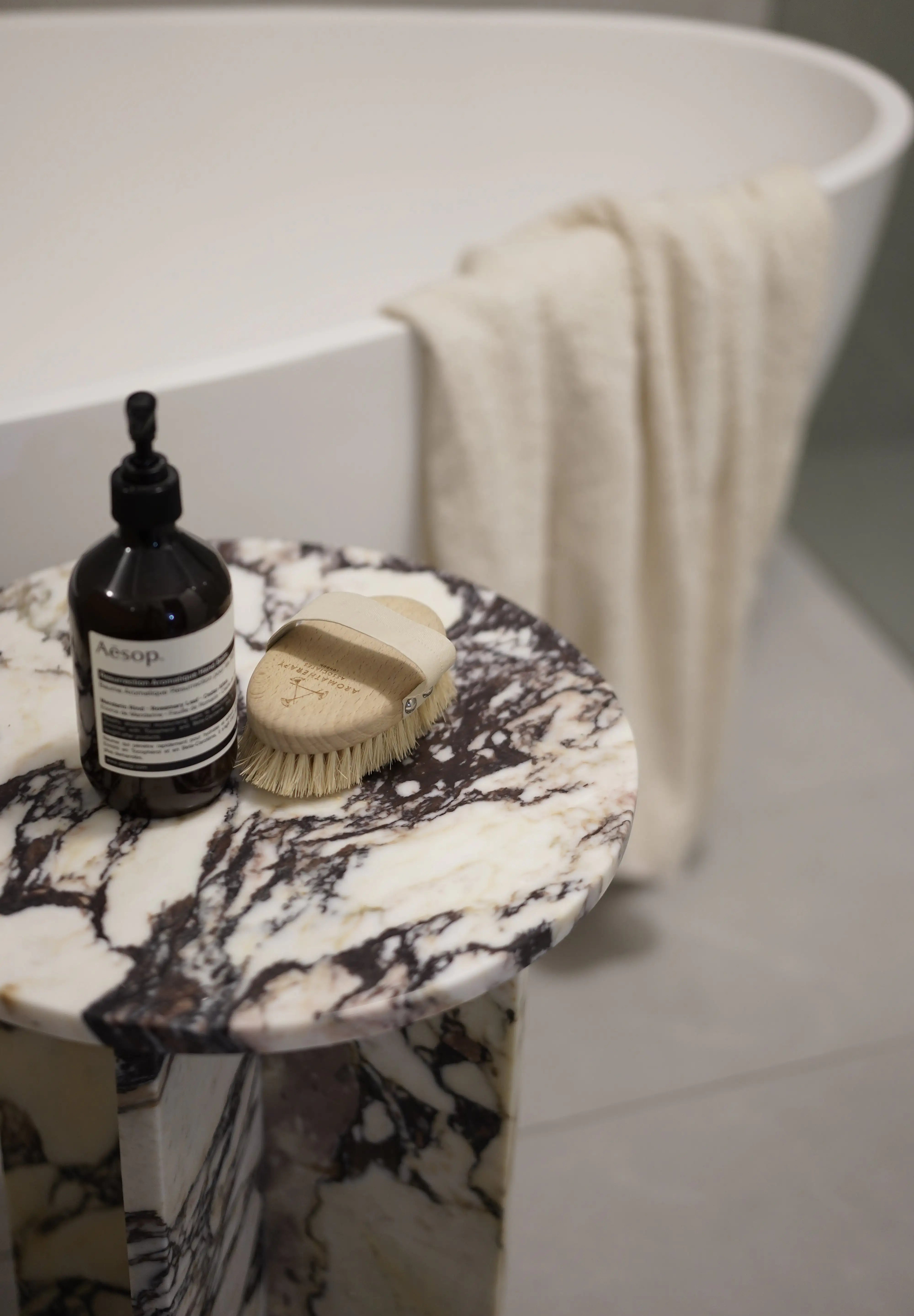 Calacatta Viola Marble Side Table