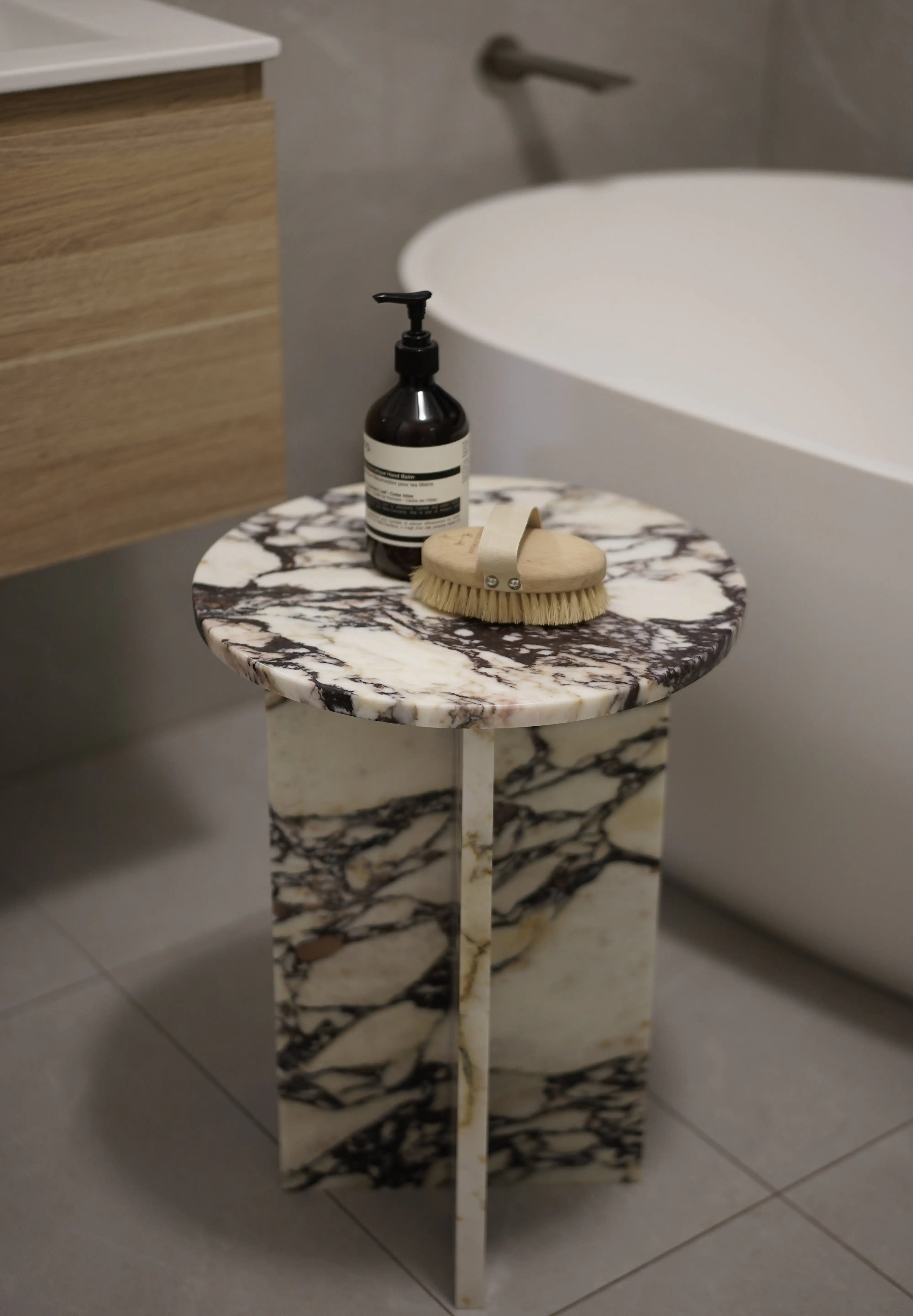Calacatta Viola Marble Side Table