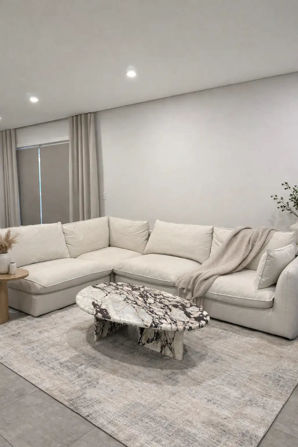 Calacatta Viola Oval Marble Coffee Table