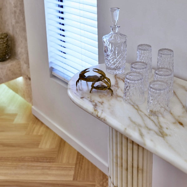 Gold Marble Console Table