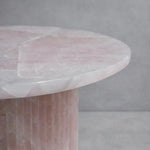 Large Round Calacatta Viola Marble Side Table