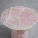 Large Round Calacatta Viola Marble Side Table