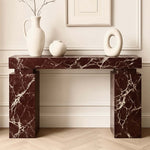 Red Marble Console Table