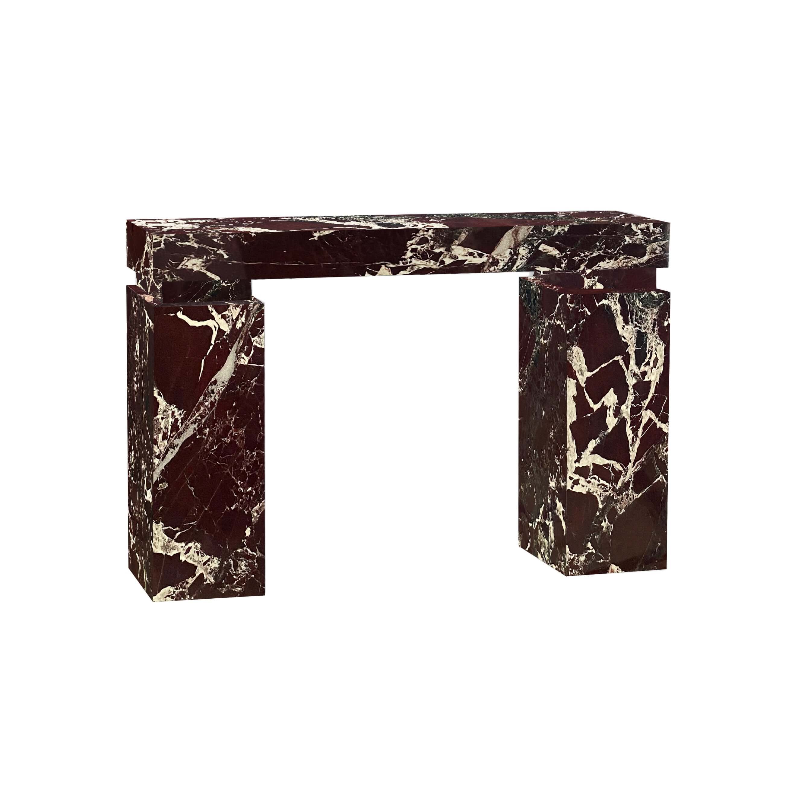 Red Marble Console Table Product