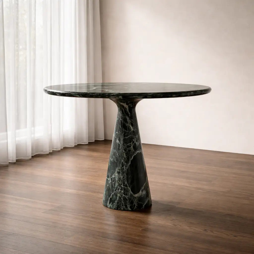 Round Green Marble Dining Table