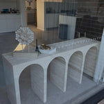 Travertine Marble Arch Console Table