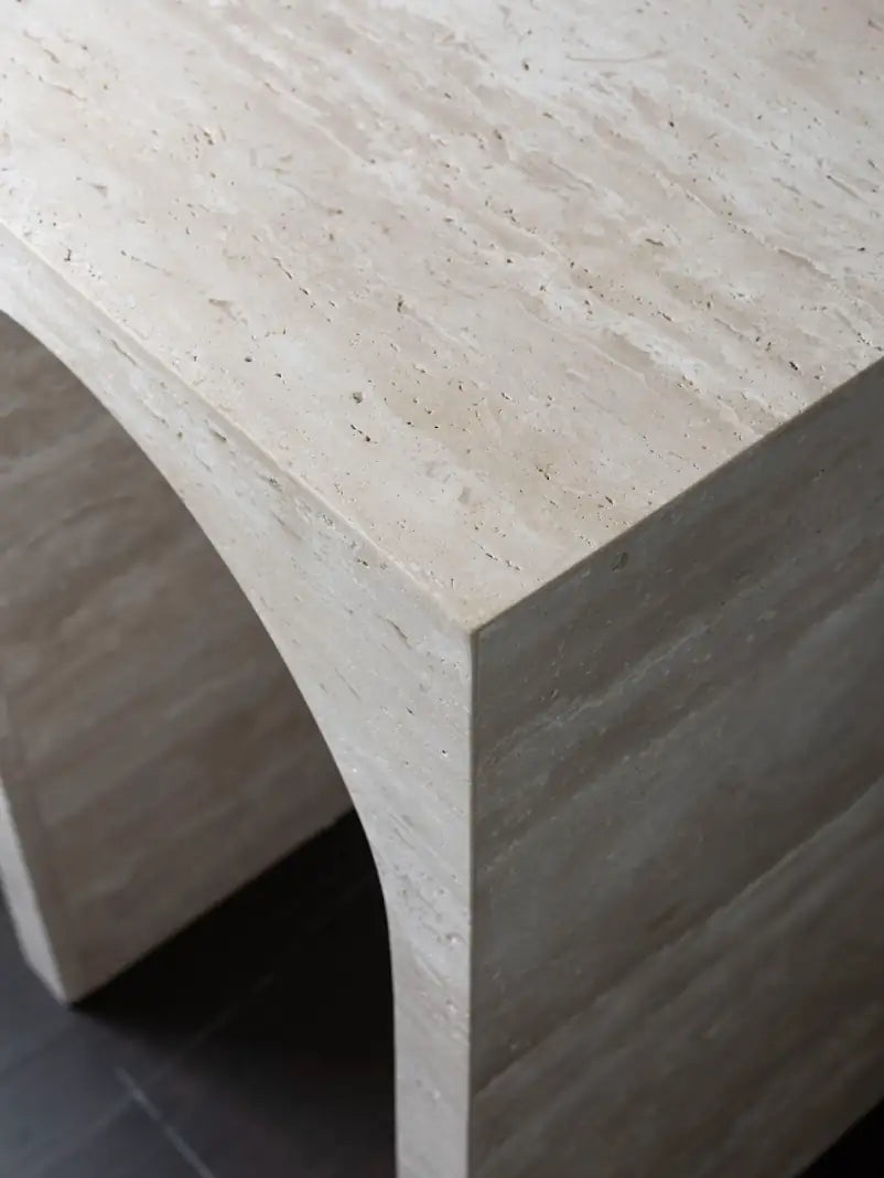 Travertine Marble Arch Console Table