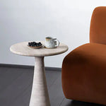 Travertine Side Table