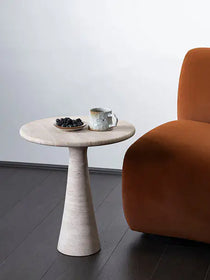 Travertine Side Table
