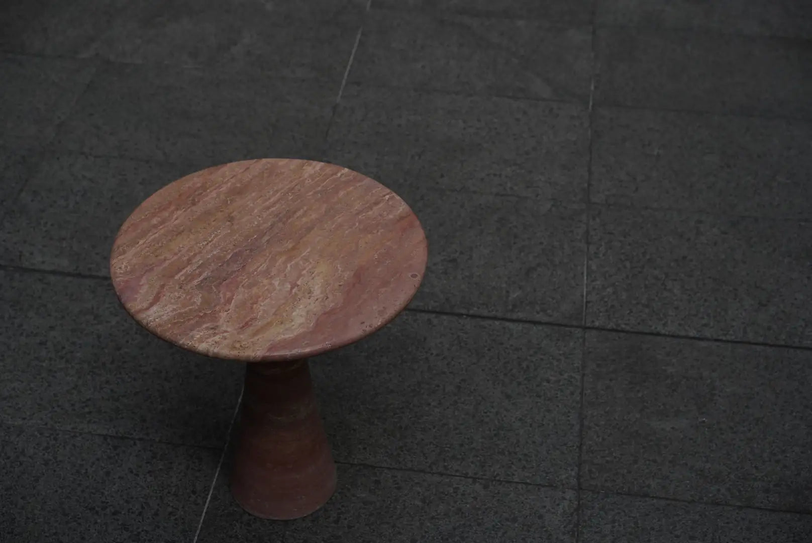 Travertine Side Table