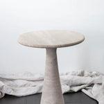 Travertine Side Table