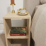 Travertine Square Side Table