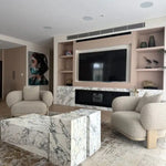 White Marble Plinth Coffee Table