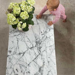 White Marble Plinth Coffee Table