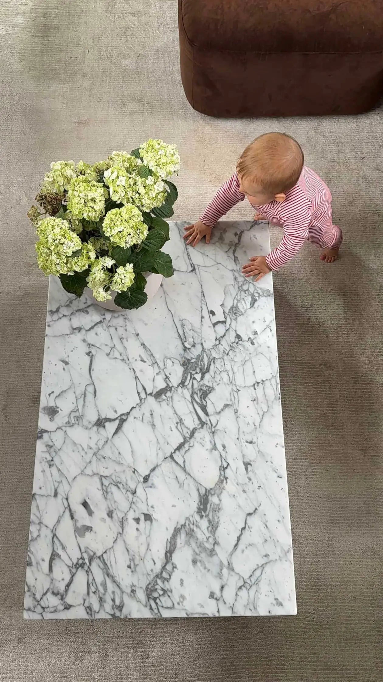 White Marble Plinth Coffee Table