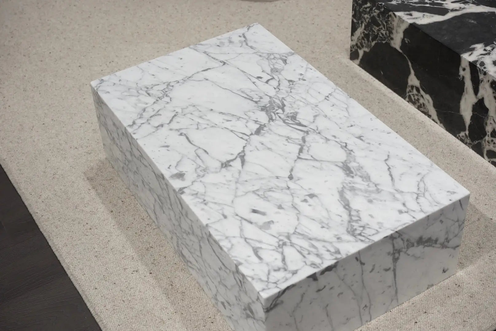White Marble Plinth Coffee Table