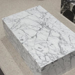 White Marble Plinth Coffee Table