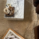 White Marble Plinth Coffee Table