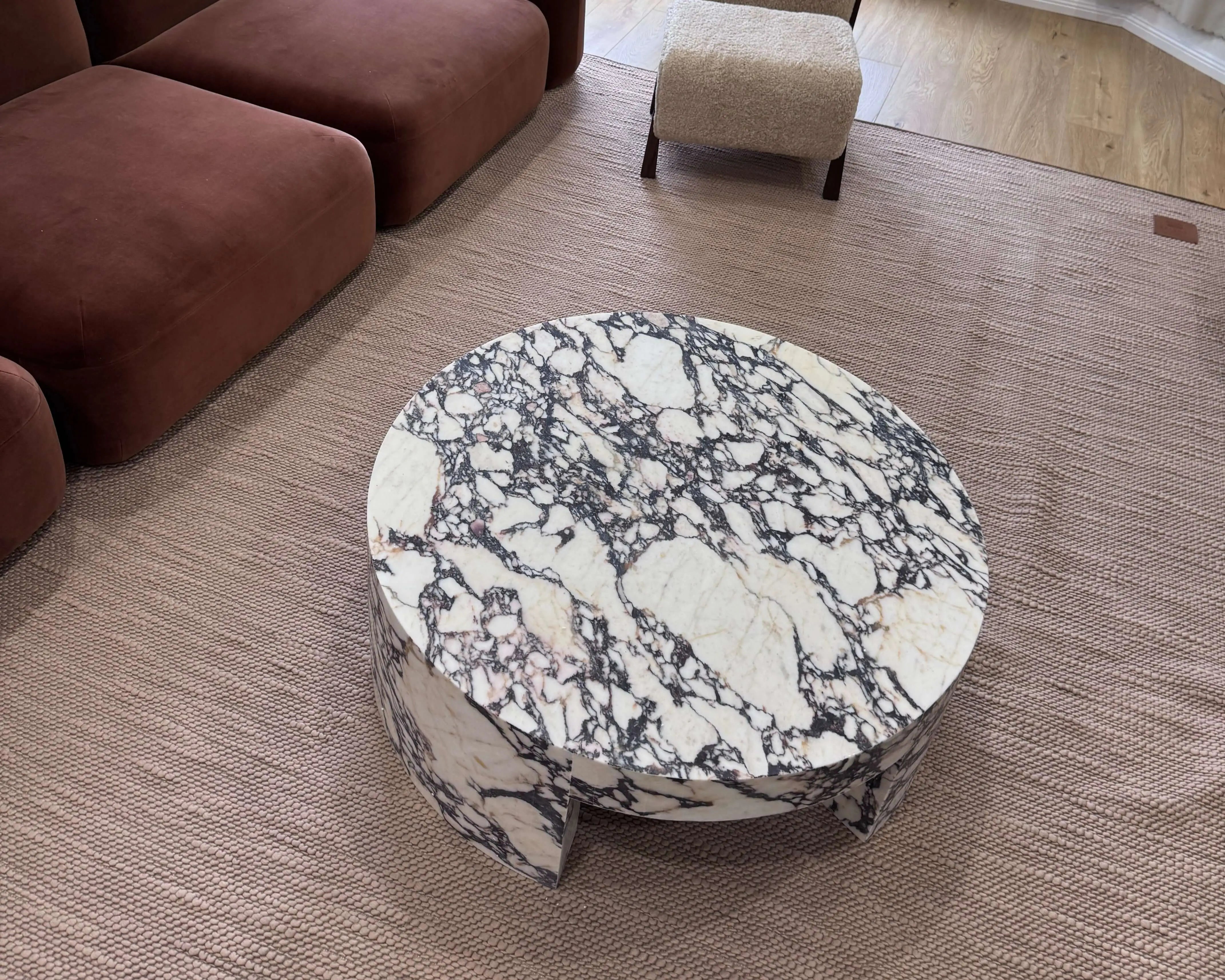 White Marble Round Coffee Table