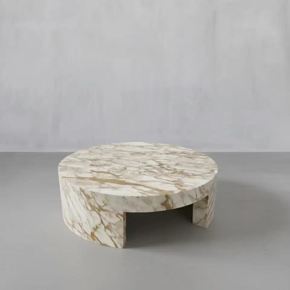 White Marble Round Coffee Table