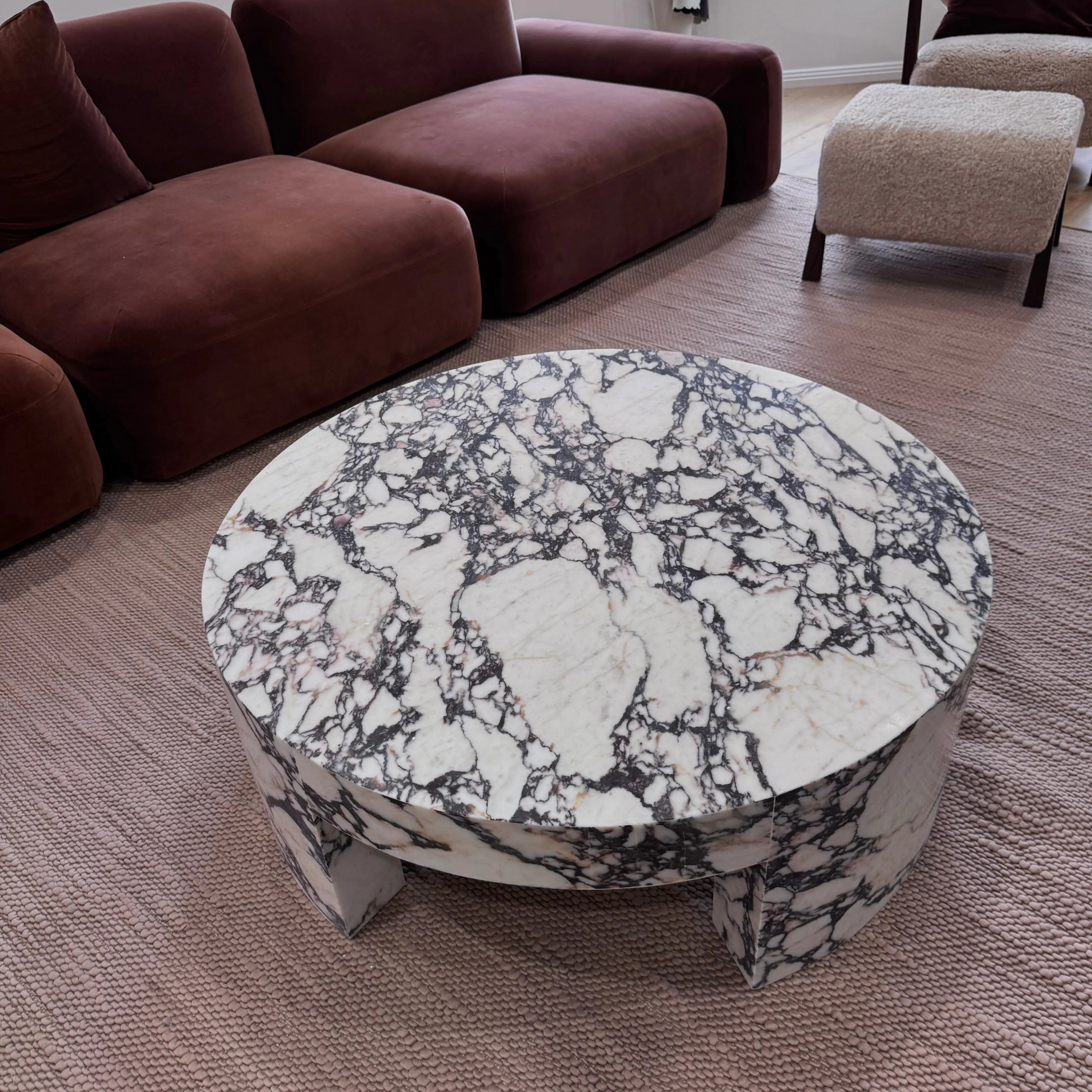 White Marble Round Coffee Table