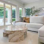 White Marble Round Coffee Table