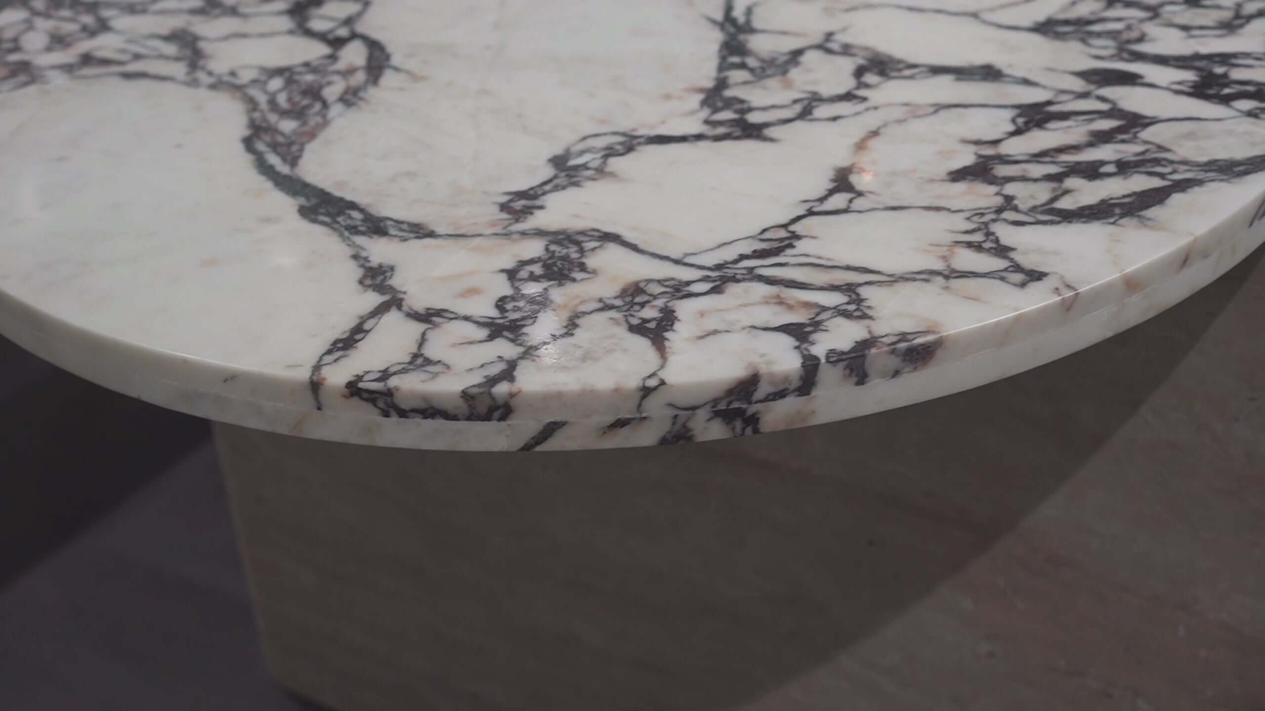 Close Up of Marble Coffee Table Video