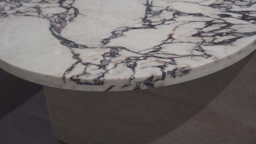 Close Up of Marble Coffee Table Video