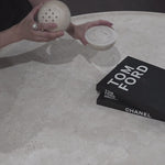 Travertine Coffee Table Arrangement