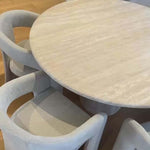 Round Travertine Dining Table 4