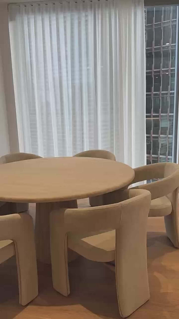 Round Travertine Dining Table 5